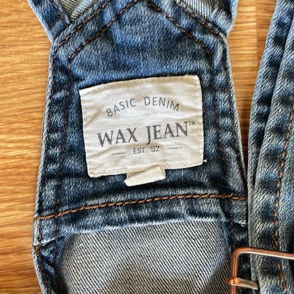 Wax Jean distressed short overalls - Picture 3 of 5